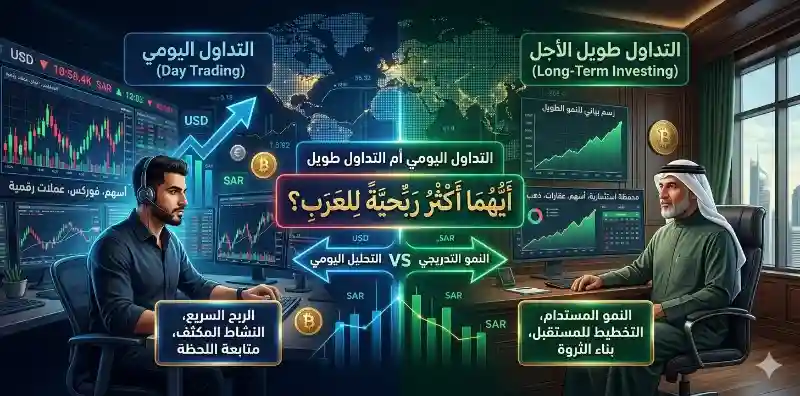التداول اليومي أم التداول طويل الأجل: أيهما أكثر ربحية